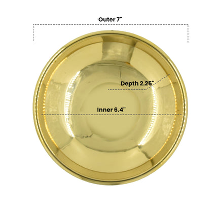 Traditional Brass Solid Decorative Uruli for Interior Decoration