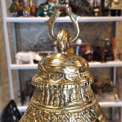 Hanging Bell with design and chain - 5.5 Inch