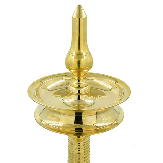 Authentic Kerala Brass Nilavilakku Lamp for Home Decor and Pooja