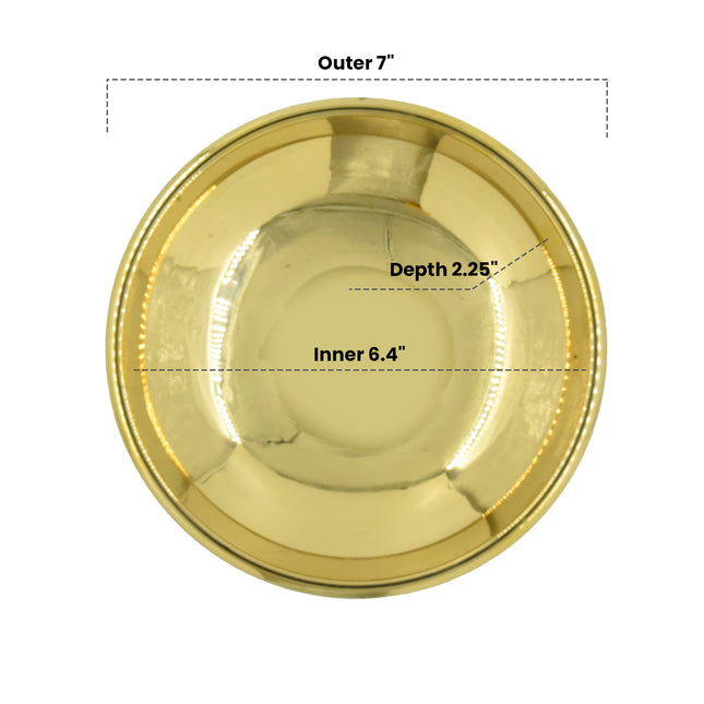 Traditional Brass Solid Decorative Uruli for Interior Decoration