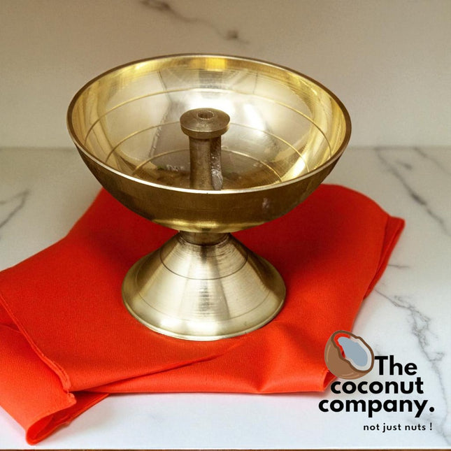 Pyali Brass Akhandiya Set of 15 | Handcrafted Oil Lamps for Pooja, Temple; Diwali Decor