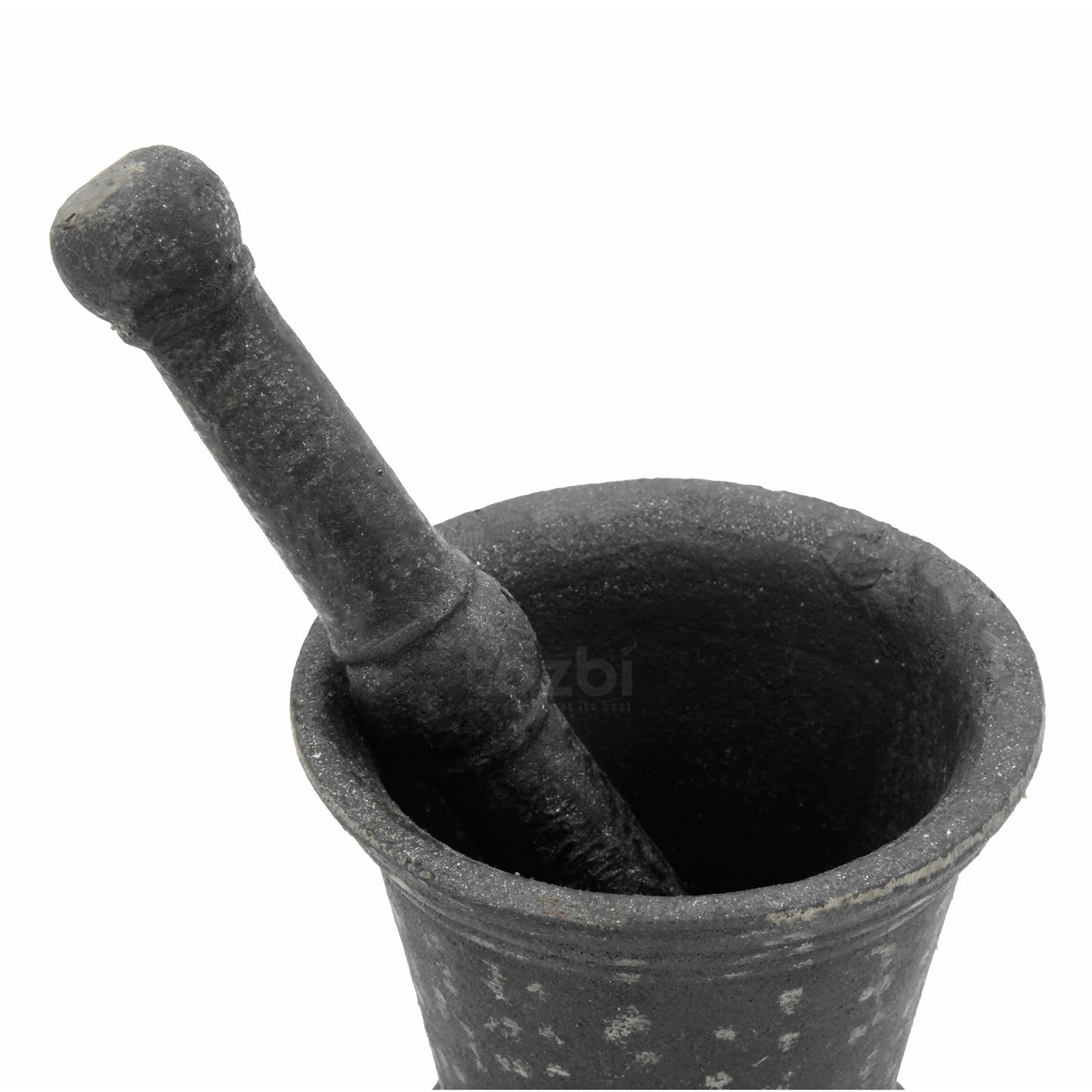 Pure Cast Iron Mortar Pestle Set for Grinding Spices, Mashing Herbs, Mixing Spices in Traditional Way at Home - Height 11 cm