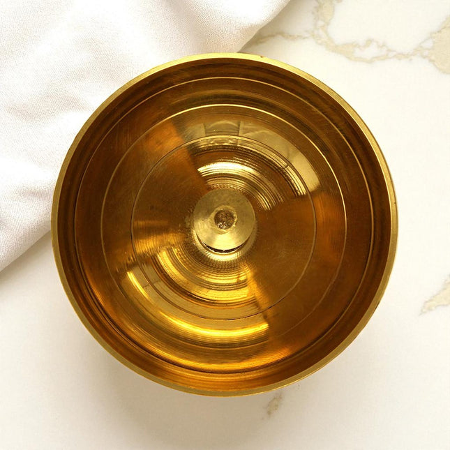Pyali Brass Akhandiya Set of 15 | Handcrafted Oil Lamps for Pooja, Temple; Diwali Decor