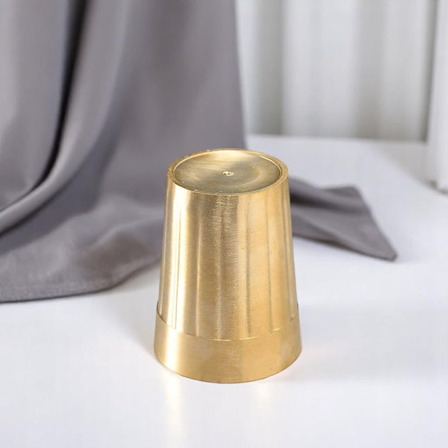 Handmade Bronze Tea Glass with Lining Design | Elegant Tumbler for Drinkware & Tableware -Matt Finish