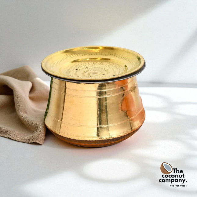 Handcrafted Brass Rice Pot with lid