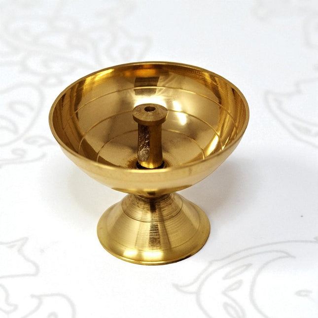 Pyali Brass Akhandiya Set of 15 | Handcrafted Oil Lamps for Pooja, Temple; Diwali Decor