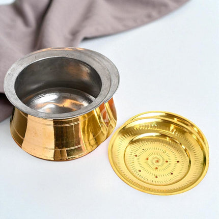 Handcrafted Brass Rice Pot with lid