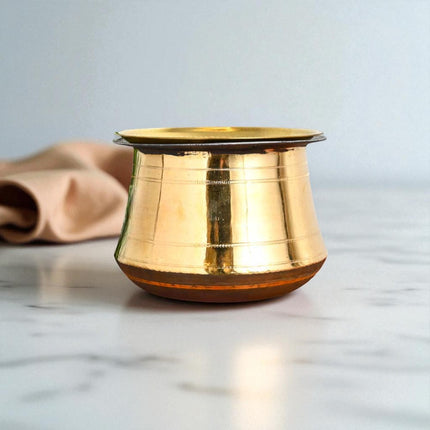 Handcrafted Brass Rice Pot with lid