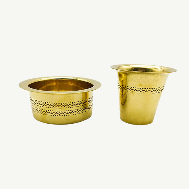 Premium Brass Tumbler & Dabra set