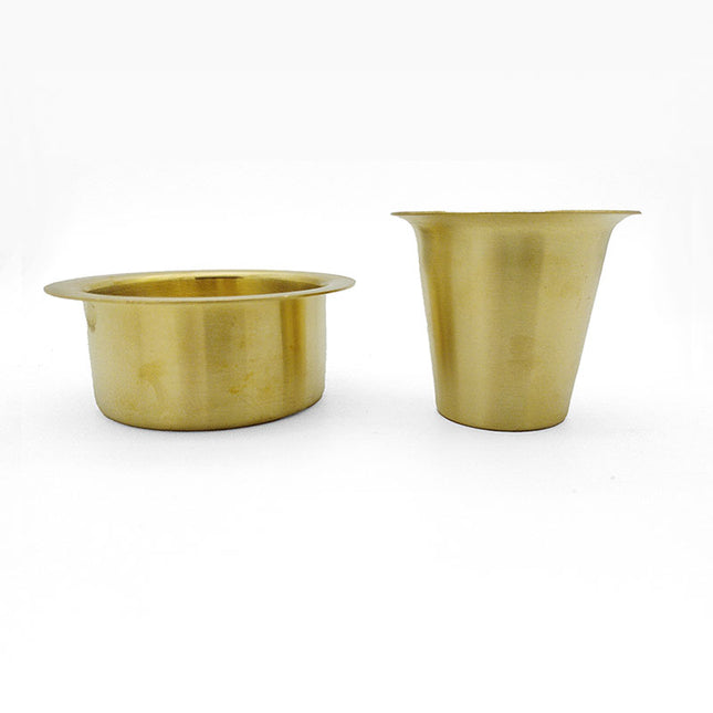 Premium Brass Tumbler & Dabra set - (Matt finish)
