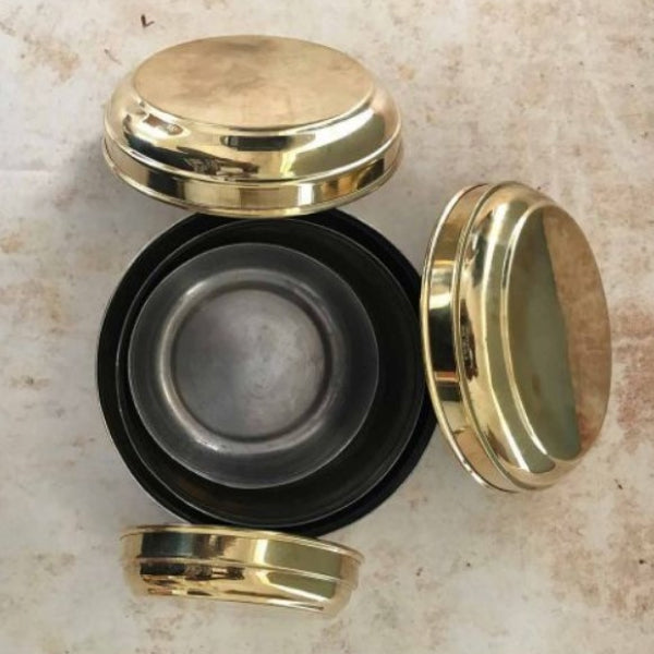 Premium Brass Storage Containers with Tin Coating