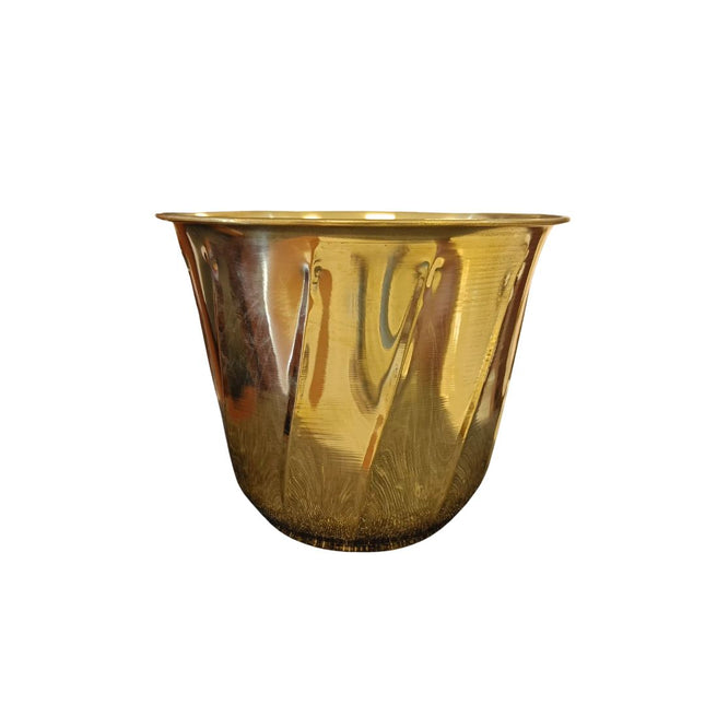 Round Brass Planter Pot - home decor