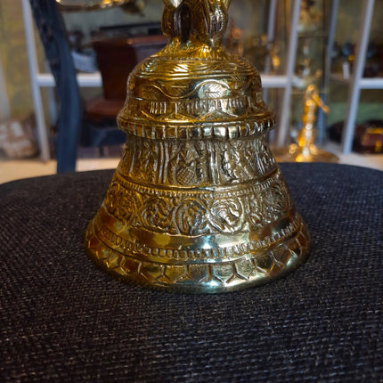 Hanging Bell with design and chain - 5.5 Inch