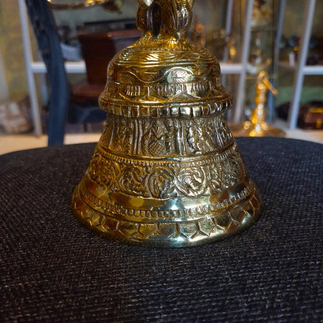 Hanging Bell with design and chain - 5.5 Inch