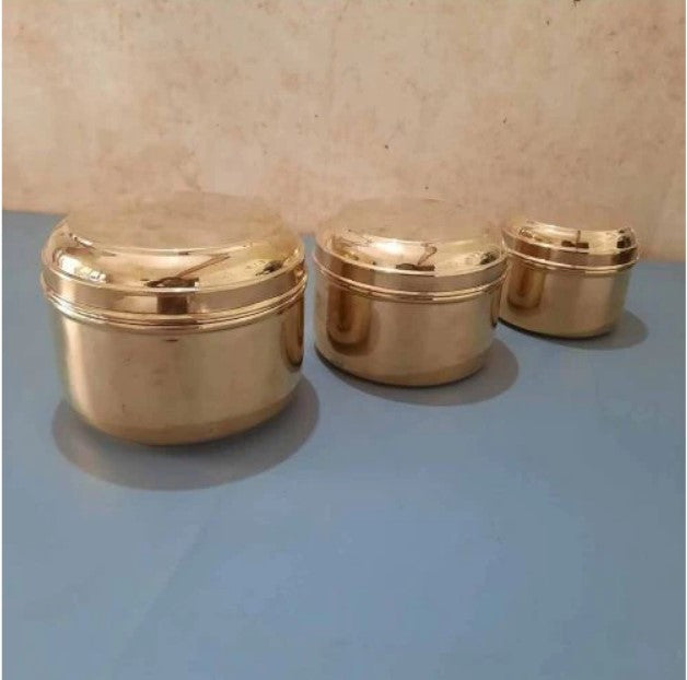 Premium Brass Storage Containers with Tin Coating