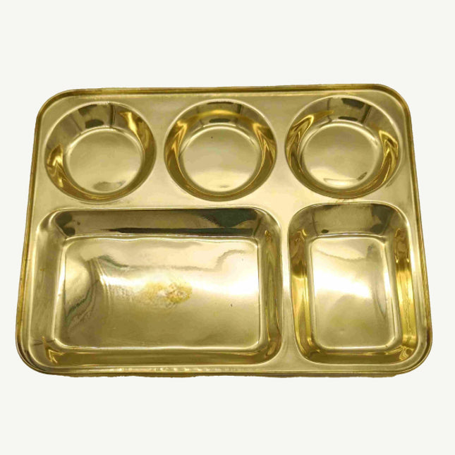 Polished Brass Dinner Plate - Elegant Design