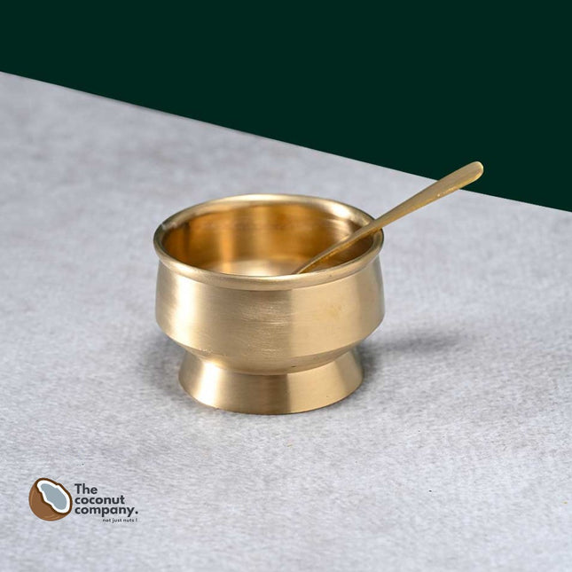 Elegant Bronze Ice Cream Cup with Spoon - Premium Dessert Serving Set