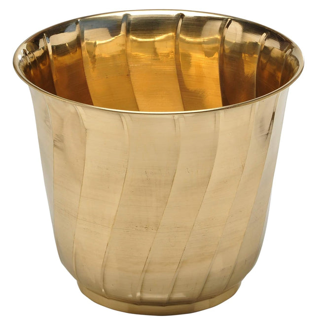 Round Brass Planter Pot - home decor