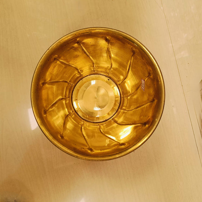 Round Brass Planter Pot - home decor